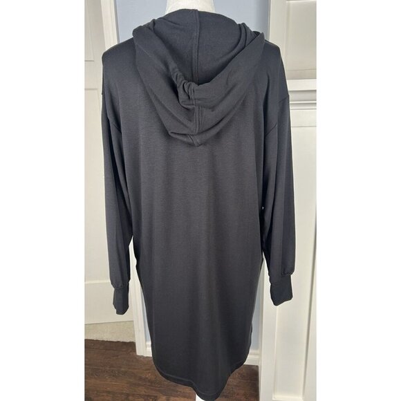 Lou & Grey Signature Soft Hoodie Dress Dark Charcoal Gray Athleisure Sz Small - Picture 4 of 8
